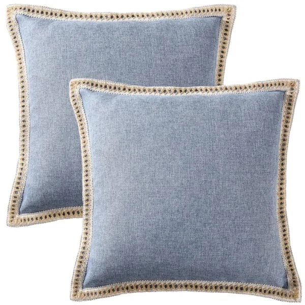 Tappahannock Square Pillow Cover (Set of 2) Dovecove Color: Blue