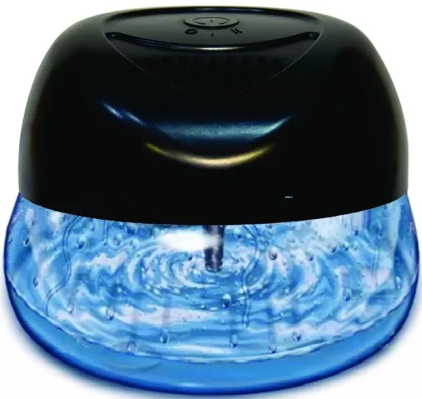 BLUONICS Fresh Aire Purifier, Includes a bottle of Lavender Fragrance. Black Color with 6 LED Color Changing Lights