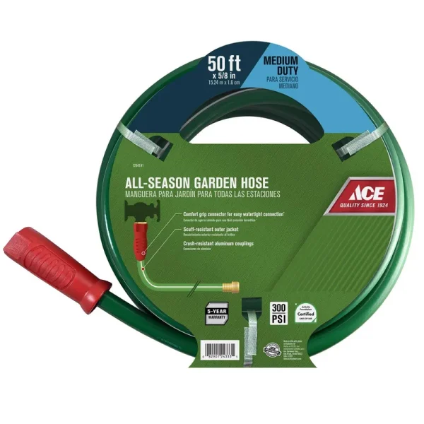 Ace 5/8 in. D x 50 ft. L Medium Duty Garden Hose