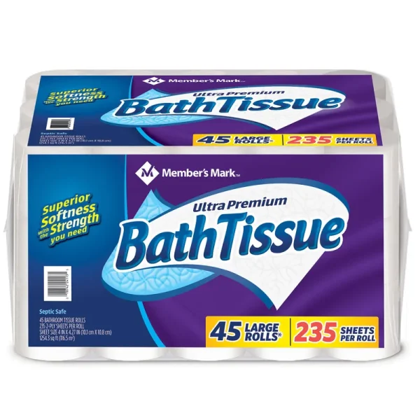 Member's Mark Ultra Premium Bath Tissue 2-Ply Large Roll 235 Sheets 45 Rolls