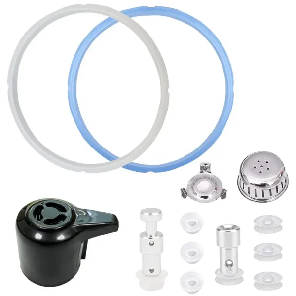 Wocst Sealing Ring and Steam Release Handle,Float Valve Replacement Parts with Anti-block Shield for Instant Pot Duo5,6Quart (5/6QT)