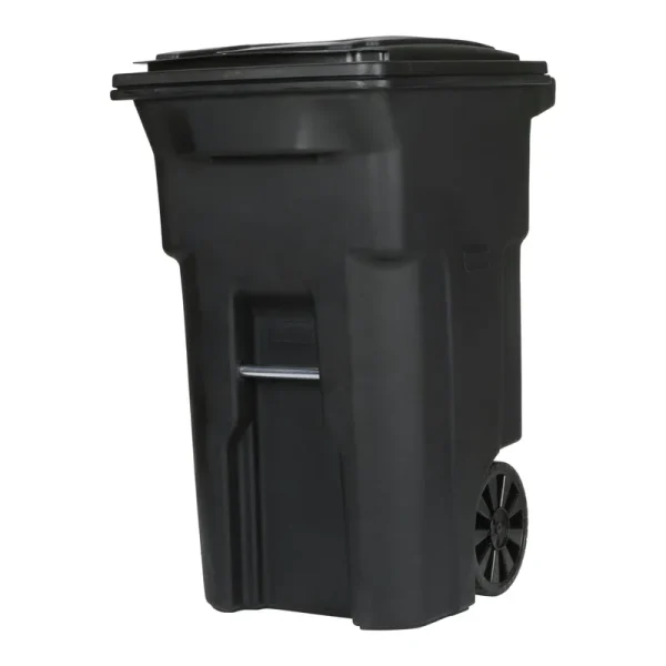 Toter 64 gal. Trash Can Black with Wheels and Lid