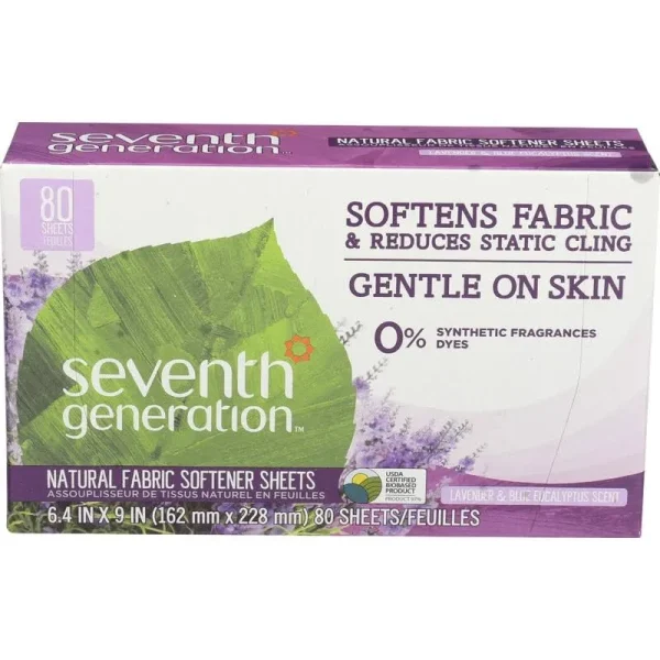 Seventh Generation Blue Eucalyptus & Lavender Fabric Softener - 80 count
