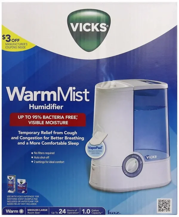 Vicks Warm Moisture Humidifier, Blue