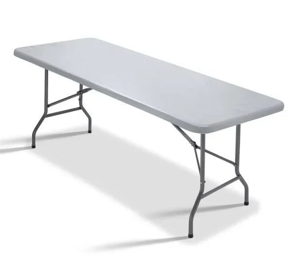 Sorfey Tablecloth -Fitted with Elastic, Vinyl with Flannel Back, Fits for Table 30"x 96" Rectangle,Water Proof, Easy to Clean, Solid Grey Design