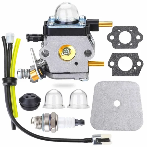 HOODELL C1U-K82 C1U-K54A Carburetor, for Mantis Tiller 7222 7222M 7225 7920, Echo TC-210 Hc-1500, Premium Cultivator Carb, Plus Rebuild Kit Primer