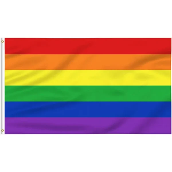 Rainbow Pride Flag 6 Stripes 3x5ft - Staont Flag Vivid Color and UV Fade Resistant - Canvas Header and Brass Grommets (rainbow Flag 3x5ft (1pack))