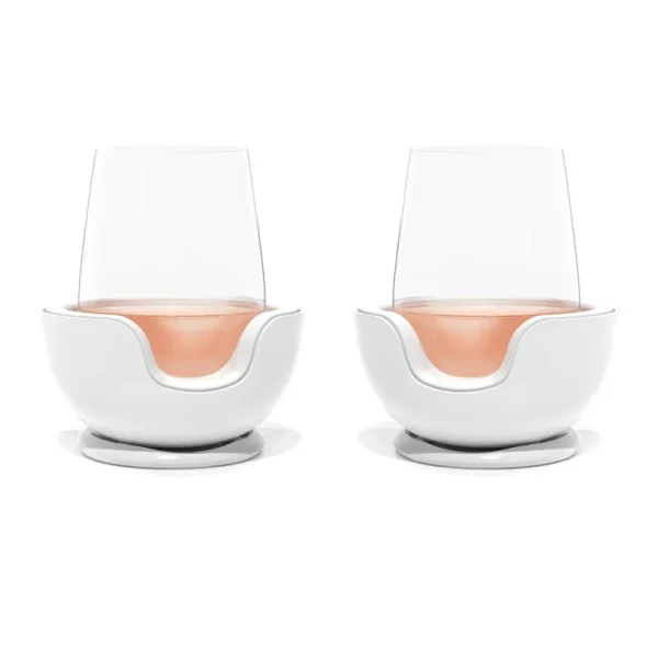 VoChill | Stemless Wine Chiller Pair, Quartz