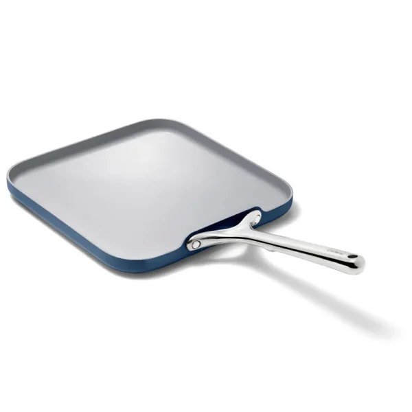 Caraway 11" Ceramic Nonstick Square Griddle in Navy