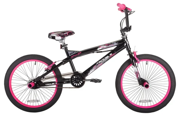 Kent 20" Girls', Trouble BMX Bike, Black/Pink