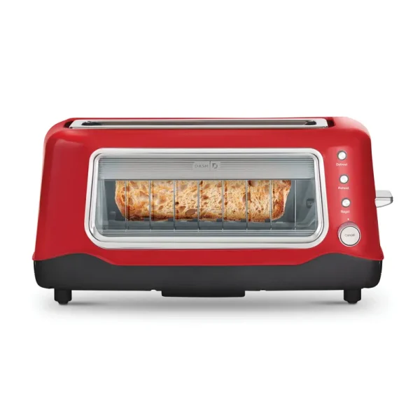 Dash Clear View Toaster - Red