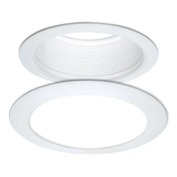 6" White Baffle Trim