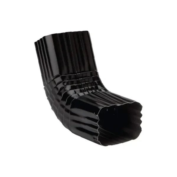 2 in. x 3 in. Black Aluminum Downspout A-Elbow