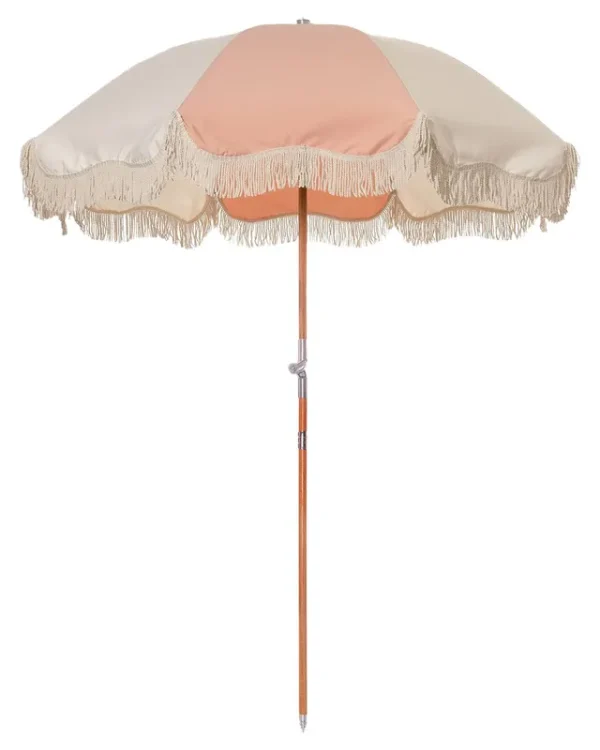 Business & Pleasure Co - Premium Beach Umbrella - 70s Panel Pink