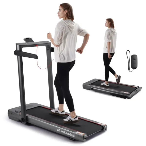 Maxkare Folding Treadmill 286 lb Capacity for Home, 3.0HP 9MPH Under Desk Walking Pad Treadmill with Bluetooth/Zwift App Compatible