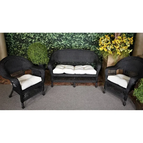 Outdoor 3 Piece Cushion Set Bay Isle Home Fabric: Taupe