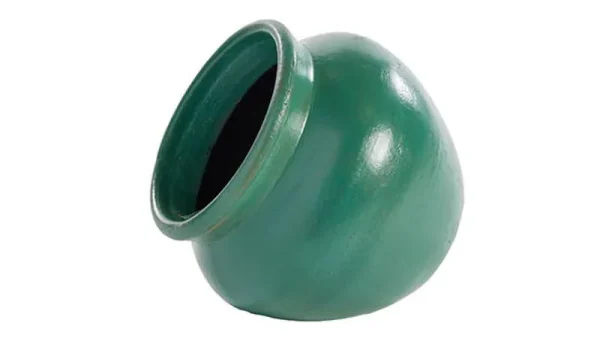 Tilted 15" Green Clay Planter | Big Lots