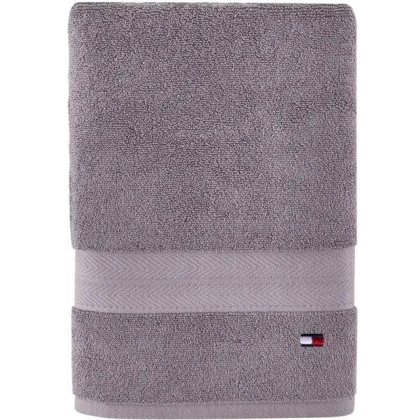 Tommy Hilfiger Steel Grey Modern American Solid Cotton Bath Towel, US 30"x 54"