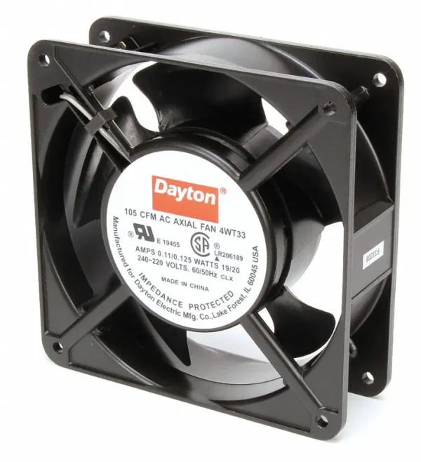 Dayton 4-11/16" Square Axial Fan, 230VAC, 4WT33