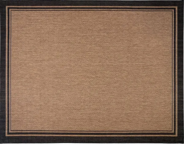 Gertmenian 21358 Nautical Tropical Carpet Outdoor Patio Rug, 5x7 Standard, Border Black