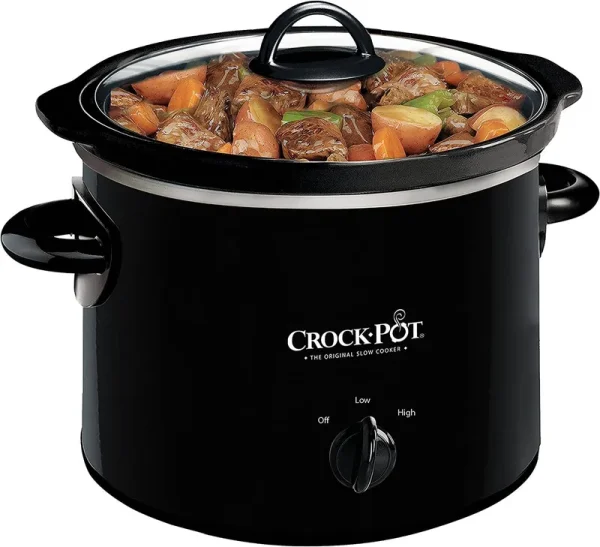 Crock-Pot 2qt Round Manual Slow Cooker, Black (SCR200-B)