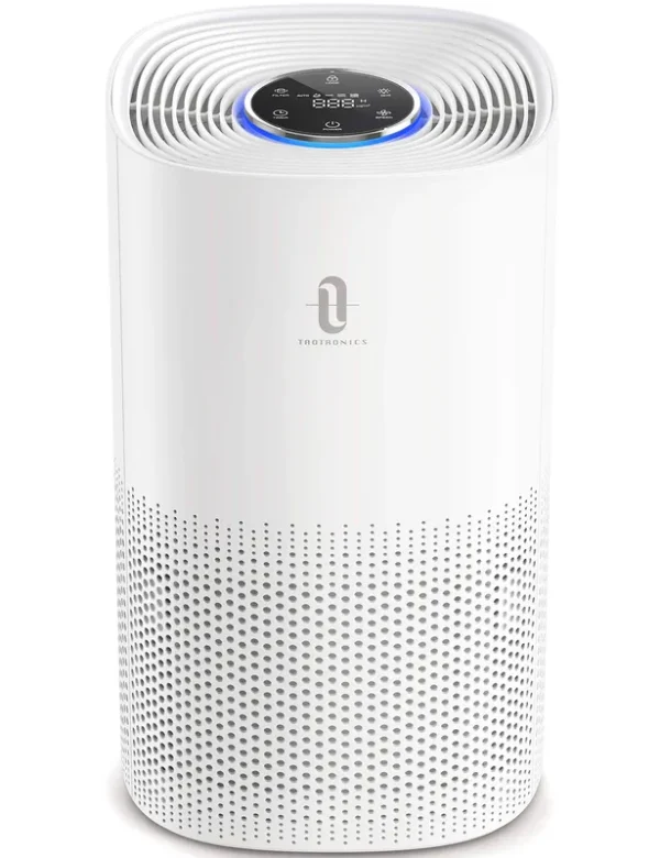 TaoTronics Air Purifier for Home H13 True HEPA Filter, CADR 250 m3/h, Pollen Smoke Allergen Pet Dander Hair Eliminator for Large Room Up to 323