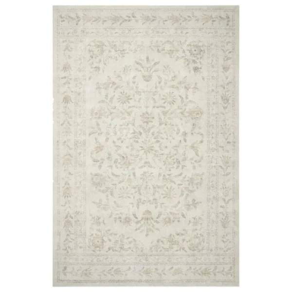Rifle Paper Co. x Loloi 8'6" x 11'6" Lily Yellow/Green/Pink Large Courtyard Feat. CloudPile COU-01 Area Rug