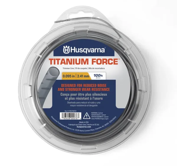 Husqvarna 596780101 .095" x 100' Titanium Force Trimmer Line