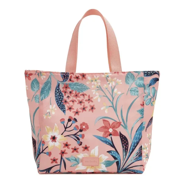Vera Bradley Women's Ripstop Lunch Tote Bag Paradise Bright Coral