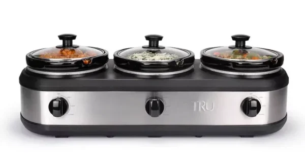 Tru 2.5 qt Three Crock Buffet