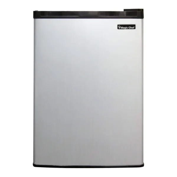 Magic Chef 2.6 Cu. ft. Mini Fridge in Stainless Look, Energy