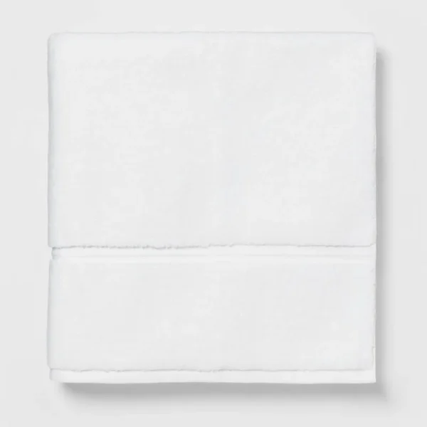 Oversized Spa Plush Bath Towel White - Threshold