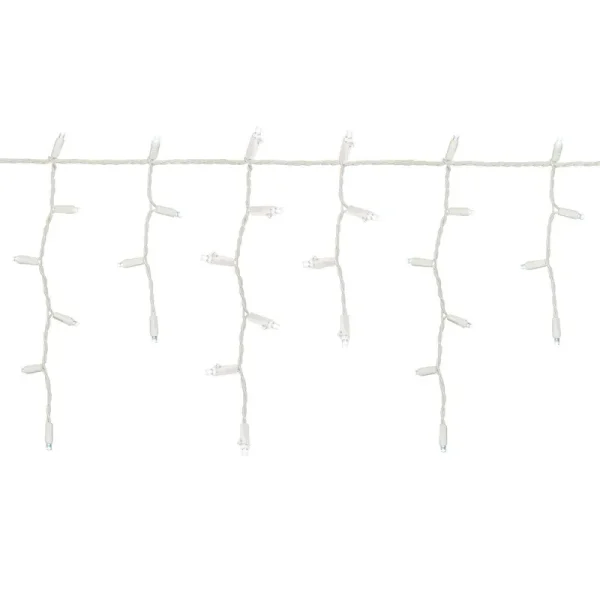 Holiday Time LED High-Density Icicle Christmas Lights with Wire - Cool White - 16.1 ft