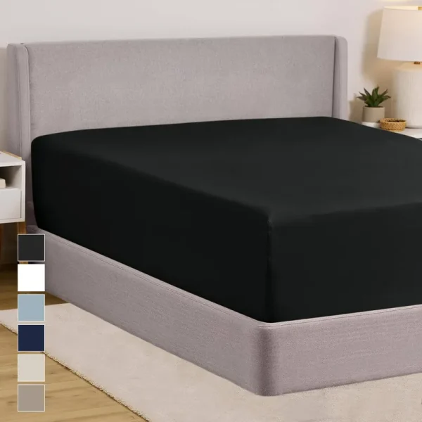 Gorilla Grip Fitted Stay in Place Twin Bed Sheet, Extra Deep Pocket Sheets, Soft Breathable Lightweight Microfiber, All Around E