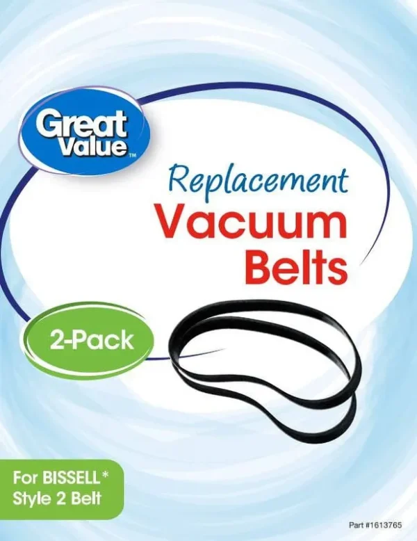 Bissell Style 2 Vacuum Replacement Belt, 2 Pack, Great Value, 2359