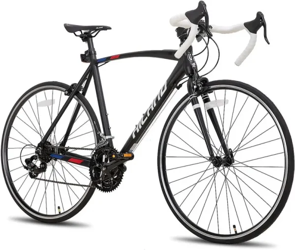 Hiland Road Bike, Shimano 14 Speeds, Light Weight Aluminum Frame, 700C Racing Bike for Men