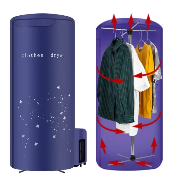 Nekithia Clothes Dryer Portable Travel Mini 900W Dryer Machine,Portable Dryer for apartments,New Generation Electric Clothes Drying