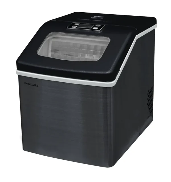 Frigidaire 40 lbs Countertop Clear Square Ice Maker Efic452 Black Stainless Steel