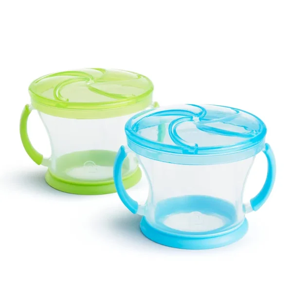 Munchkin Snack Catcher , 2 Pack, Blue/Green