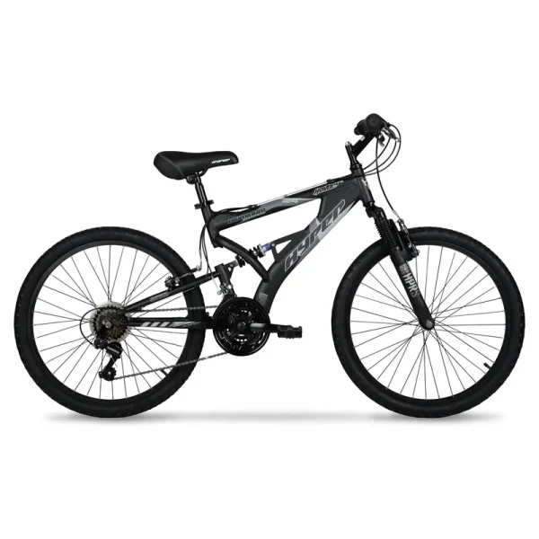 24" Hyper Bicycles Havoc Mountain Bike, Youth/Adult, Recommended Ages 10 - 14 Years Old, Black
