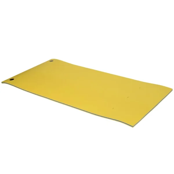 HOMCOM Blue Foam Roll-Up Pool Float Pad - Yellow