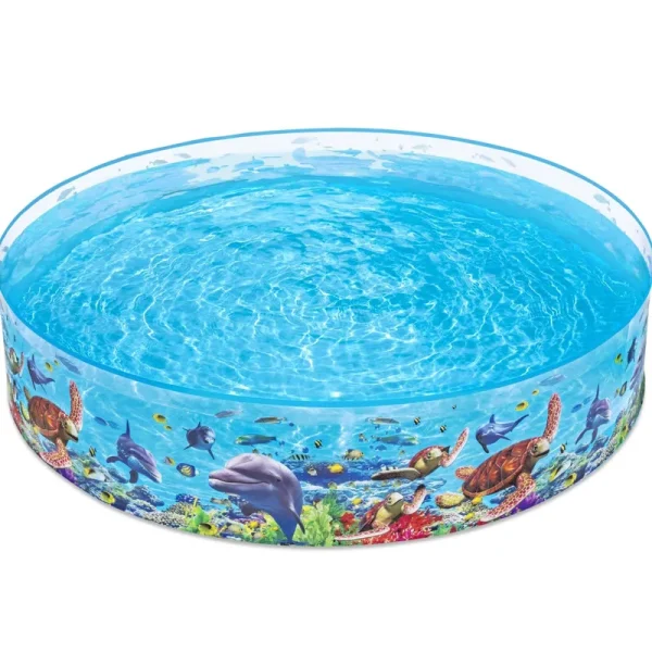 Bluescape Round Multi-Color Above-Ground Kiddie Pool 6' x 15 inch