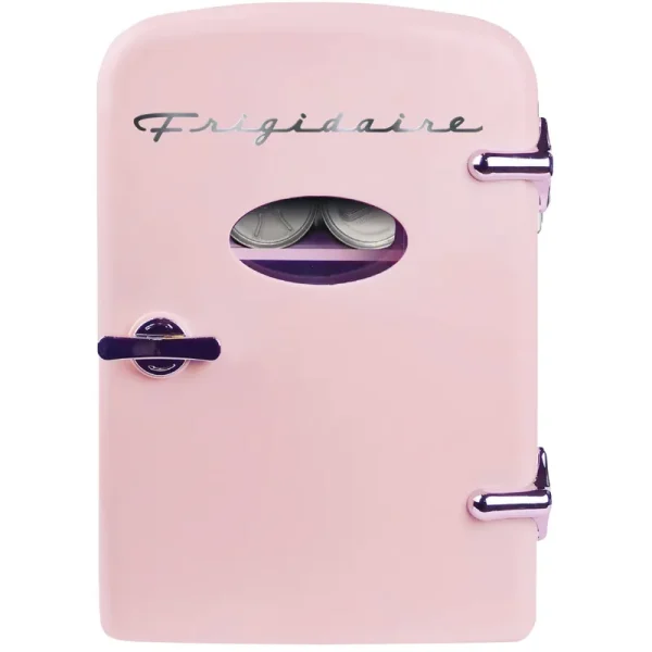 Frigidaire Pink EFMIS129- Amz Efmis129 Mini Portable Fridge, 4 Litres Capacity Chills Six 12oz Cans, 100% Freon-Free & Eco Friendly, Beverage Cooler