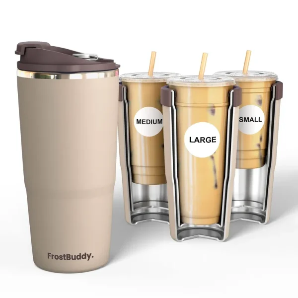 To-Go Buddy Fits Small, Medium, Large Iced / Hot Coffee Cups from Major Coffee Chains - Keep Drinks Hot/Cold 12+ Hours | Frost Buddy