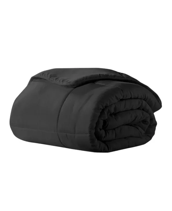 Brushed Down Alternative Twin Comforter in Black