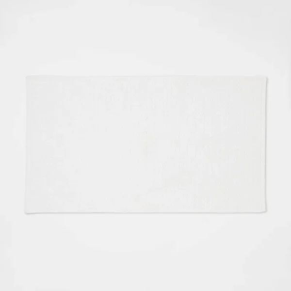 20"x34" Antimicrobial Bath Mat White - Threshold