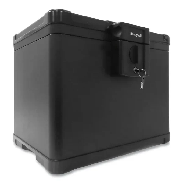Honeywell Molded Fire and Water File Chest 16 x 12.6 x 13 0.6 Cu ft Black