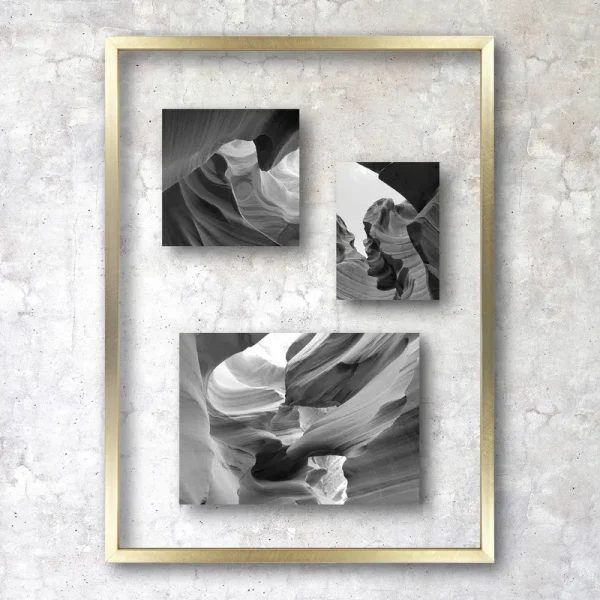 11" x 15" Float Thin Metal Gallery Frame Brass - Project 62