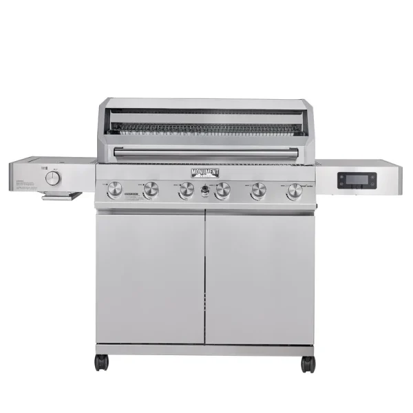 Monument Denali Stainless Steel 6-Burner Liquid Propane Infrared Gas Grill with 1 Side Burner | D610