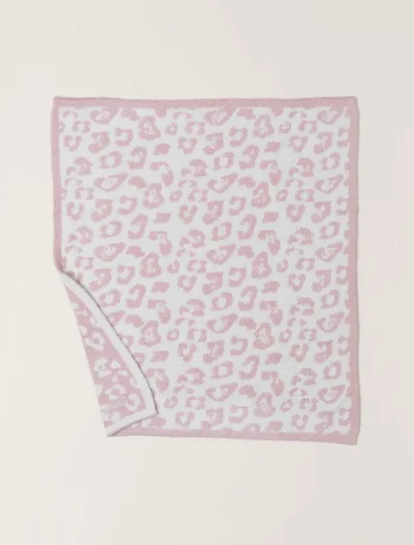 Barefoot Dreams CozyChic in The Wild Baby Blanket, Dusty Rose / Cream